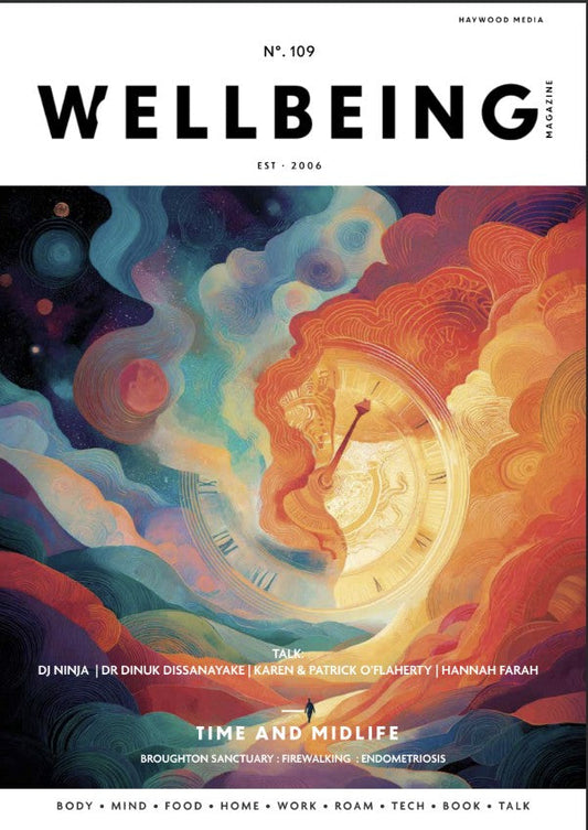 The Wild Hart Year healing journal featured in wellbeing magazine article about listening to the body and nervous system healing.