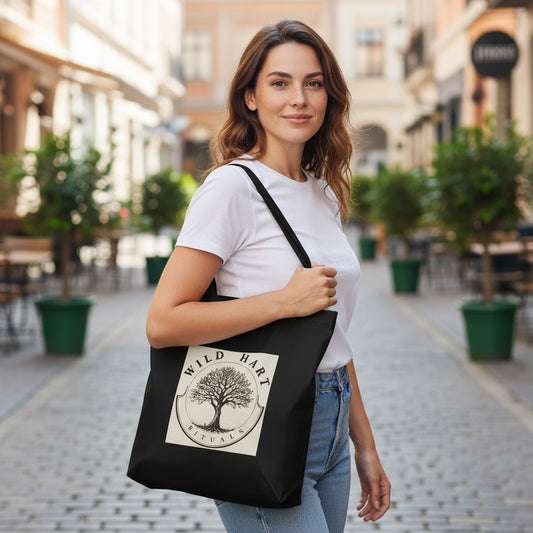 Wild Hart Rituals Organic Cotton Tote Bag | Eco-Friendly Reusable Shopper | Mindful & Sustainable Living