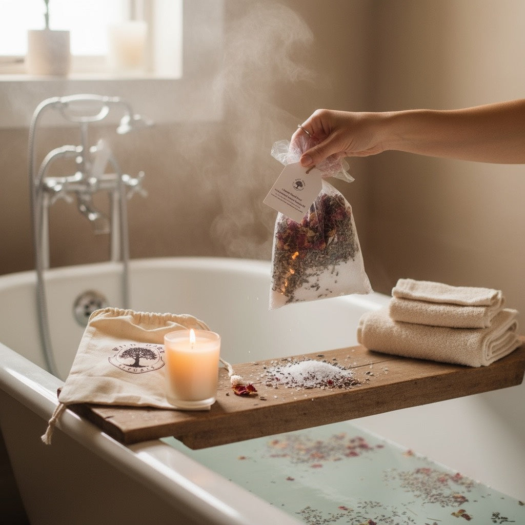 Herbal Bath Soak | Calming Ritual Blend with Lavender, Rose & Epsom Salt